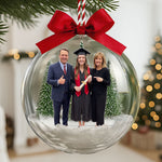 Custom Photo Graduation Christmas Gift Fot Daughter Son, Xmas Snow Ball Decoration - Personalized Ornament 2
