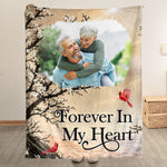 Custom Photo Memorial Gifts I'm Always With You Christmas Blanket - Personalized Blanket 3