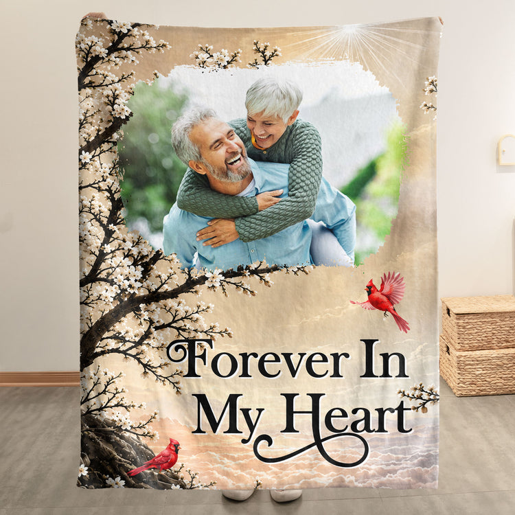 Custom Photo Memorial Gifts I'm Always With You Christmas Blanket - Personalized Blanket 3