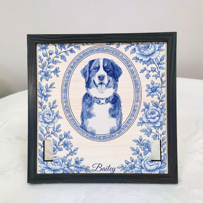 Custom Photo Memorial Pet Collar Holder Sign, Dog Memorial Gifts - Personalized Frame 3