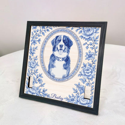 Custom Photo Memorial Pet Collar Holder Sign, Dog Memorial Gifts - Personalized Frame 4