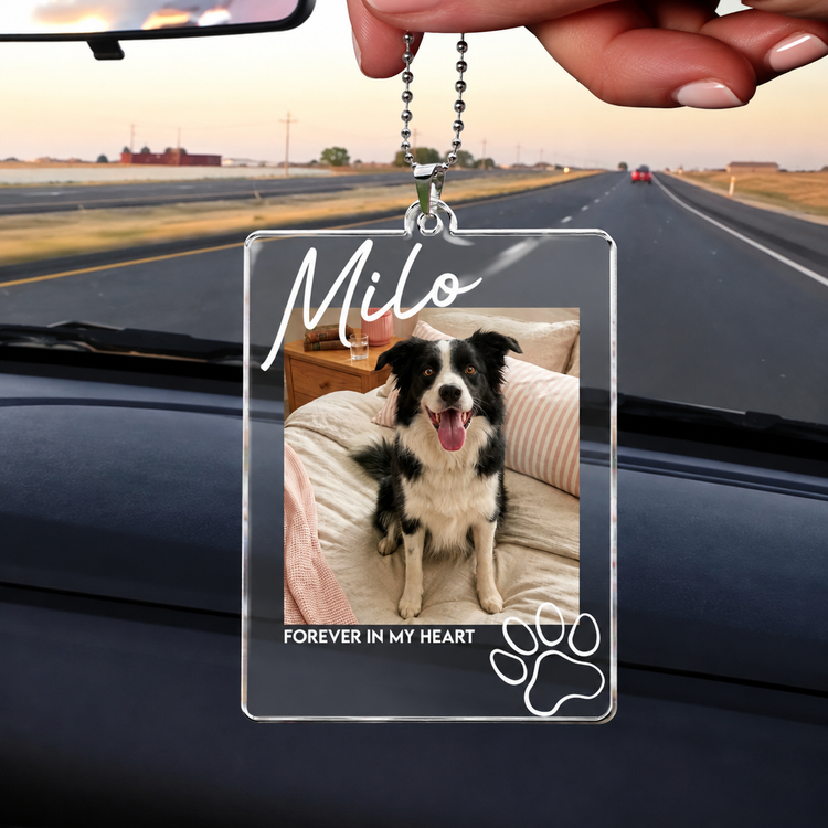 Custom Photo Memorial Pet New Version Pet Loss Gifts - Personalized Rear View Mirror Accessory 2