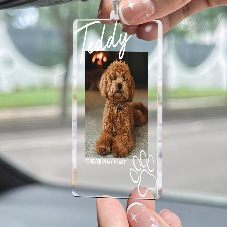 Custom Photo Memorial Pet New Version Pet Loss Gifts - Personalized Rear View Mirror Accessory 4
