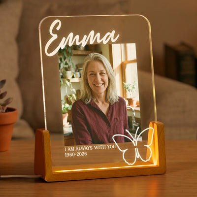 Custom Photo Memorial Remembrance Gifts I Am Always With You - Personalized Night Light