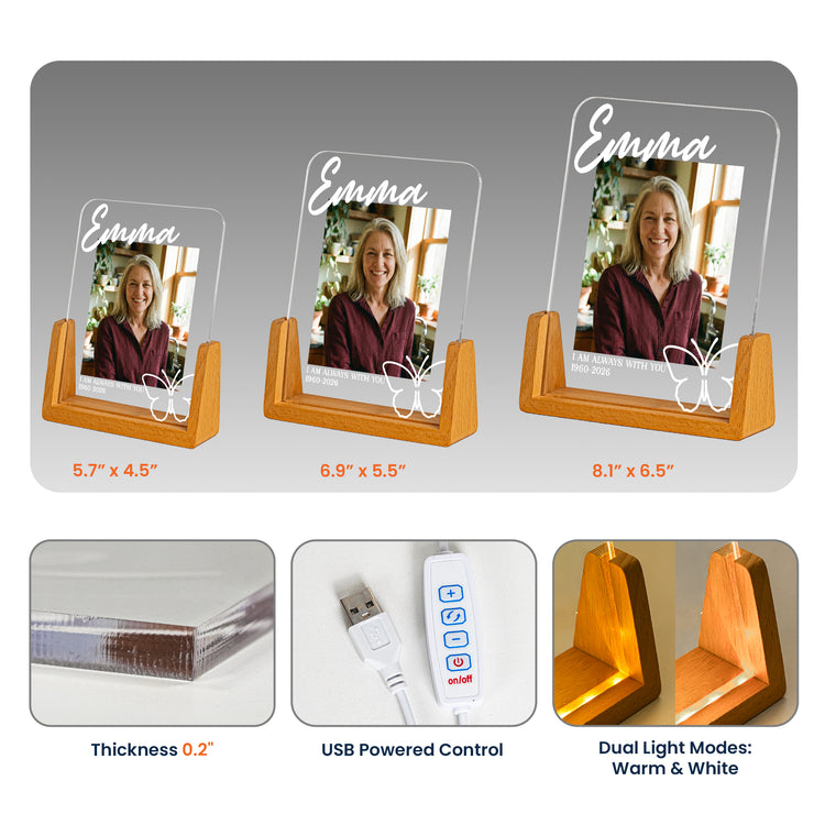 Custom Photo Memorial Remembrance Gifts I Am Always With You - Personalized Night Light 5