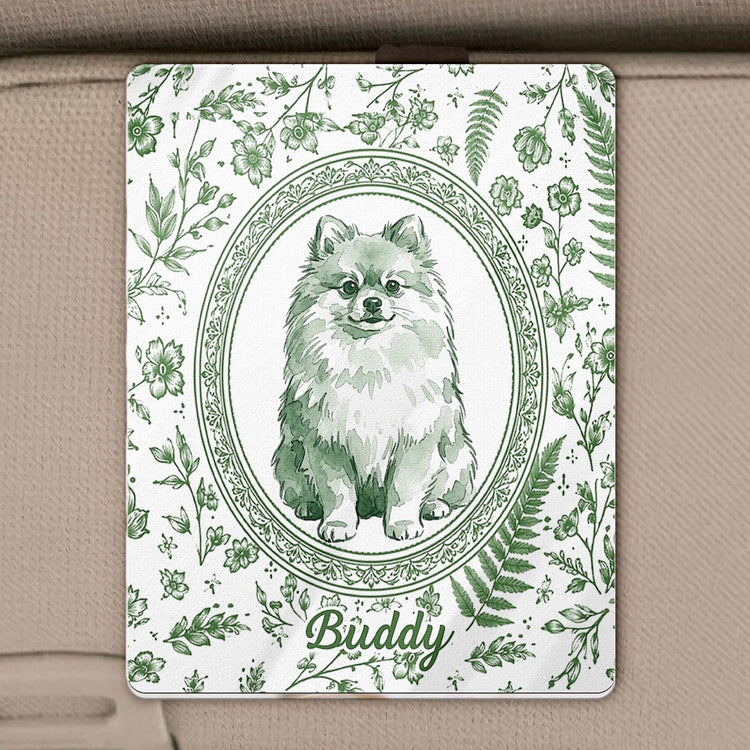 Custom Photo Memorial Toile Watercolor Portrait - Personalized Car Visor Clip 5