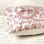 Custom Photo Memorial Toile Watercolor Portrait - Personalized Pillow 4