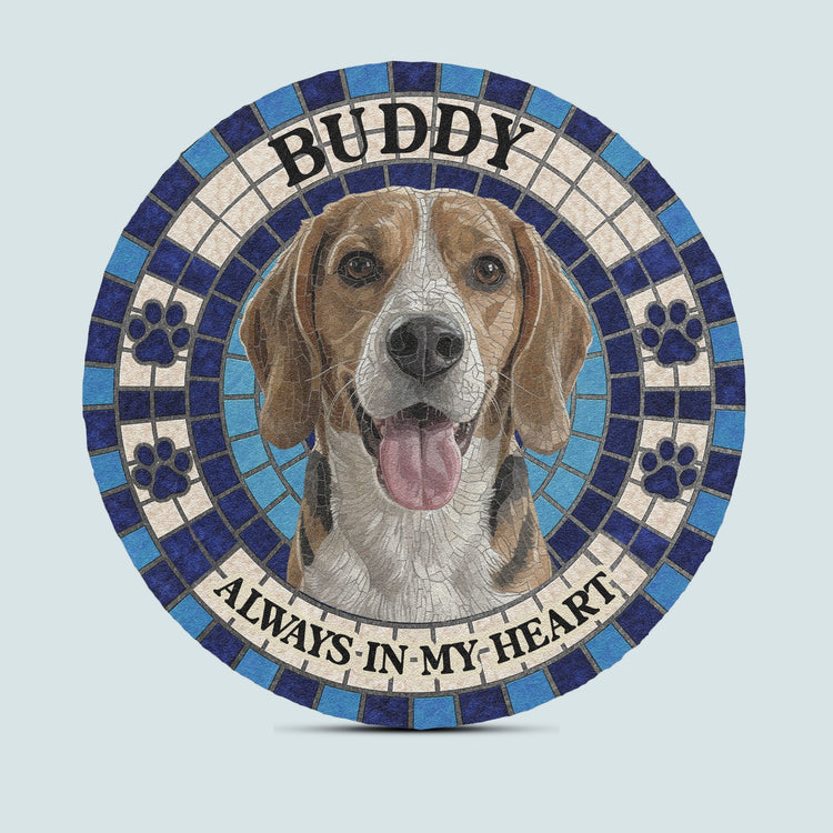 Custom Photo Mosaic Art Pet Memorial Gift - Personalized Garden Stone 1