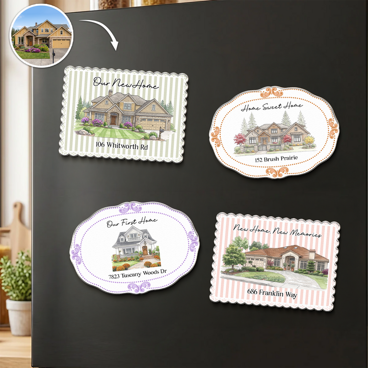 Custom Photo New House Gifts For Couple, Family - Personalized Magnet 1