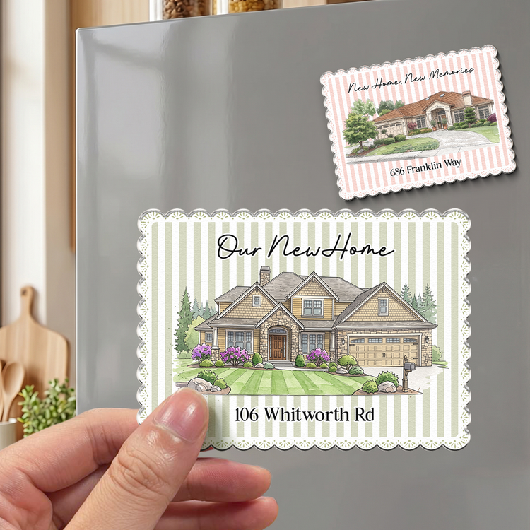 Custom Photo New House Gifts For Couple, Family - Personalized Magnet 3