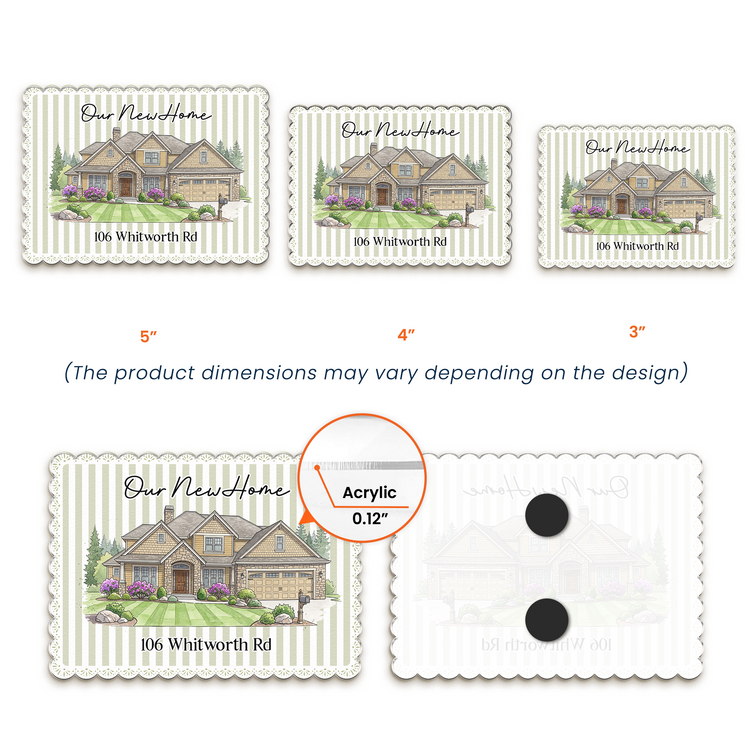 Custom Photo New House Gifts For Couple, Family - Personalized Magnet 5