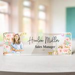 Custom Photo Office Desk Decor - Gift For Colleagues, Coworkers, Boss - Personalized Name Plate 1