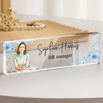 Custom Photo Office Desk Decor - Gift For Colleagues, Coworkers, Boss - Personalized Name Plate 5