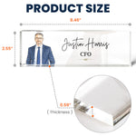 Custom Photo Office Desk Decor - Gift For Colleagues, Coworkers, Boss - Personalized Name Plate 6