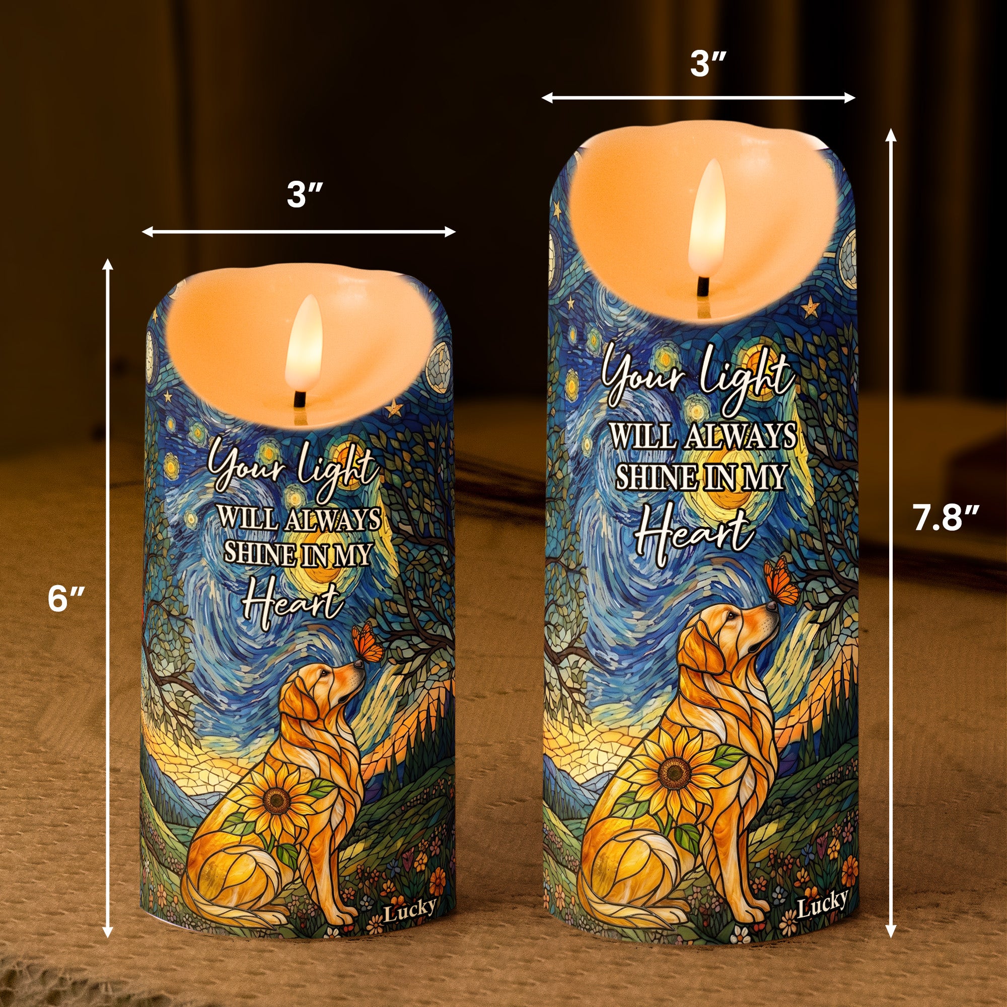 Custom Photo Pet Memorial, - Personalized Candles 4