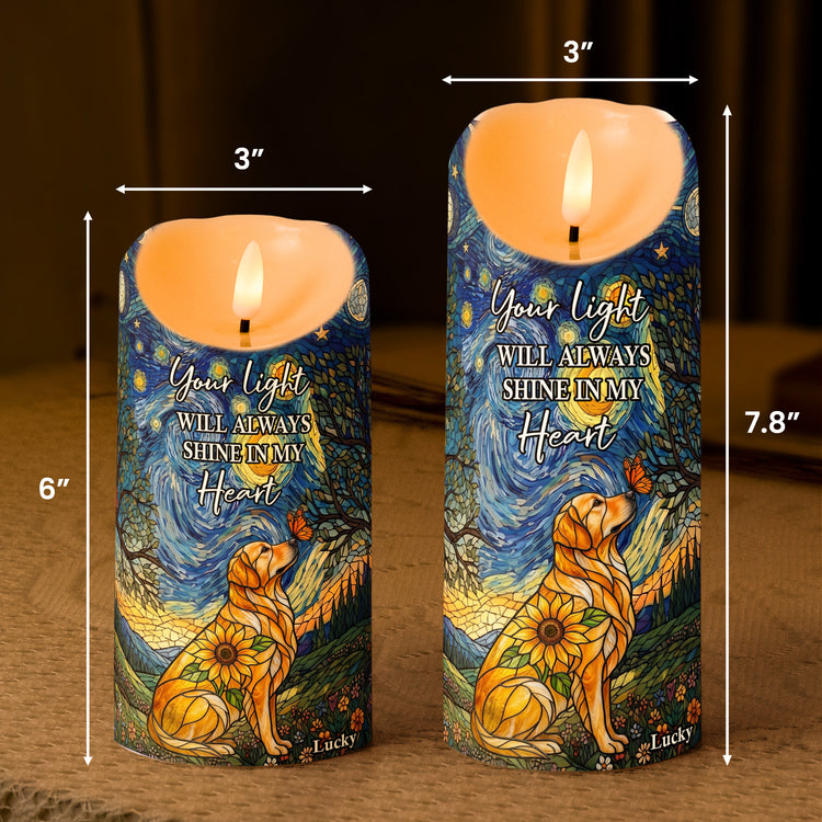 Custom Photo Pet Memorial, - Personalized Candles 4
