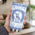 Custom Photo Pet Portrait Watercolor Christmas - Personalized Tumbler 3