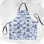 Custom Photo Pet Portrait Watercolor Toile De Jouy - Personalized Apron 2