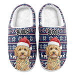 Custom Photo Pet Watercolor Art Christmas Gift For Pet Lovers - Personalized Slippers 6