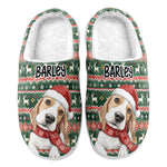 Custom Photo Pet Watercolor Art Christmas Gift For Pet Lovers - Personalized Slippers 7