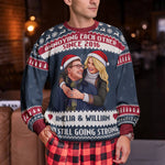 Custom Photo Pixel Art Christmas Annoying Each Other Gifts For Her, Him - Personalized Ugly Sweater 6