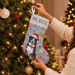 Custom Photo Pixel Art Christmas Gifts For Family Members, Pet Lovers, Kids - Personalized Stocking 3