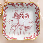 Custom Photo Sketch Art Friendship Gifts For Her, Best Friends, Thank You Gifts - Persoanlized Jewelry Dish 4