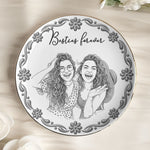 Custom Photo Sketch Art Friendship Gifts For Her, Best Friends, Thank You Gifts - Persoanlized Jewelry Dish 5