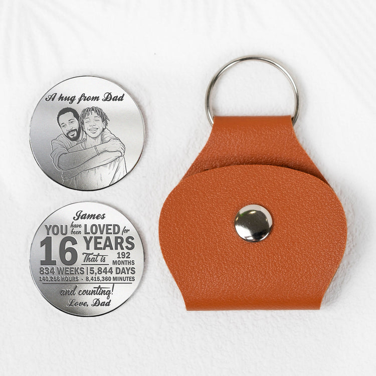 Custom Photo Sketch Line Art Birthday Gift For Son Daughter - Personalized Pocket Hug 3