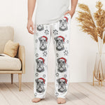 Custom Photo Sketch Line Art Christmas Clothing - Personalized Lounge Pants 2