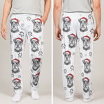 Custom Photo Sketch Line Art Christmas Clothing - Personalized Lounge Pants 3