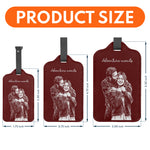 Custom Photo Sketch Line Art Suitcase Tag - Personalized Luggage Tag 5