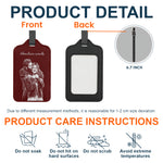 Custom Photo Sketch Line Art Suitcase Tag - Personalized Luggage Tag 6