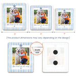 Custom Photo Striped Pattern Gift For Pet Owners - Personalized Magnet 5