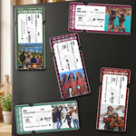 Custom Photo Travel Ticket Adventure Vacation Keepsake For Family, Friends, Couple - Personalized Magnet 1
