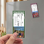 Custom Photo Travel Ticket Adventure Vacation Keepsake For Family, Friends, Couple - Personalized Magnet 3