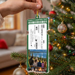 Custom Photo Travel Ticket Adventure Vacation Keepsake For Family, Friends, Couple - Personalized Ornament 4