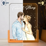 Custom Photo Watercolor Anniversary Gifts For Her - Personalized Night Light 3