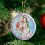 Custom Photo Watercolor Art Friendship Gifts For Her, BFF, Soul Sisters New Version - Personalized Ornament 6