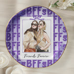 Custom Photo Watercolor Art Polaroid Frame Friendship Gifts For Her - Personalized Jewelry Dish 5