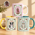 Custom Photo Watercolor Christmas Vibe Gifts For Pet Lovers - Personalized Mug 1
