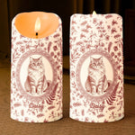 Custom Photo Watercolor Dog Cat Pet Portrait Toile Remembrance - Personalized Candles 3