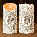 Custom Photo Watercolor Dog Cat Pet Portrait Toile Remembrance - Personalized Candles 4