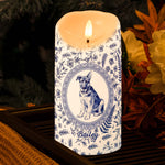 Custom Photo Watercolor Dog Cat Pet Portrait Toile Remembrance - Personalized Candles 5