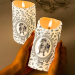 Custom Photo Watercolor Dog Cat Pet Portrait Toile Remembrance - Personalized Candles 6