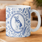 Custom Photo Watercolor Dog Cat Pet Portrait Toile Remembrance - Personalized Mug 2
