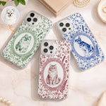 Custom Photo Watercolor Dog Cat Pet Portrait Toile Remembrance - Personalized Phone Case 1