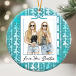 Custom Photo Watercolor Polaroid Frame Friendship Gifts For Her - Personalized Ornament 3