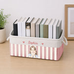 Custom Photo Watercolor Style - Personalized Storage Basket 2