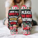 Custom Please Do Not Disturb I'm Watching Christmas Movies - Personalized Socks 2